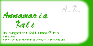 annamaria kali business card